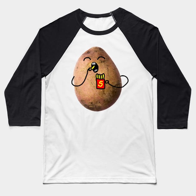 Potato Baseball T-Shirt by Ruyble